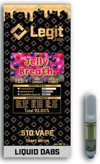 Photograph of product: Jelly Breath | Cured Resin 510 Thread | Legit Labs