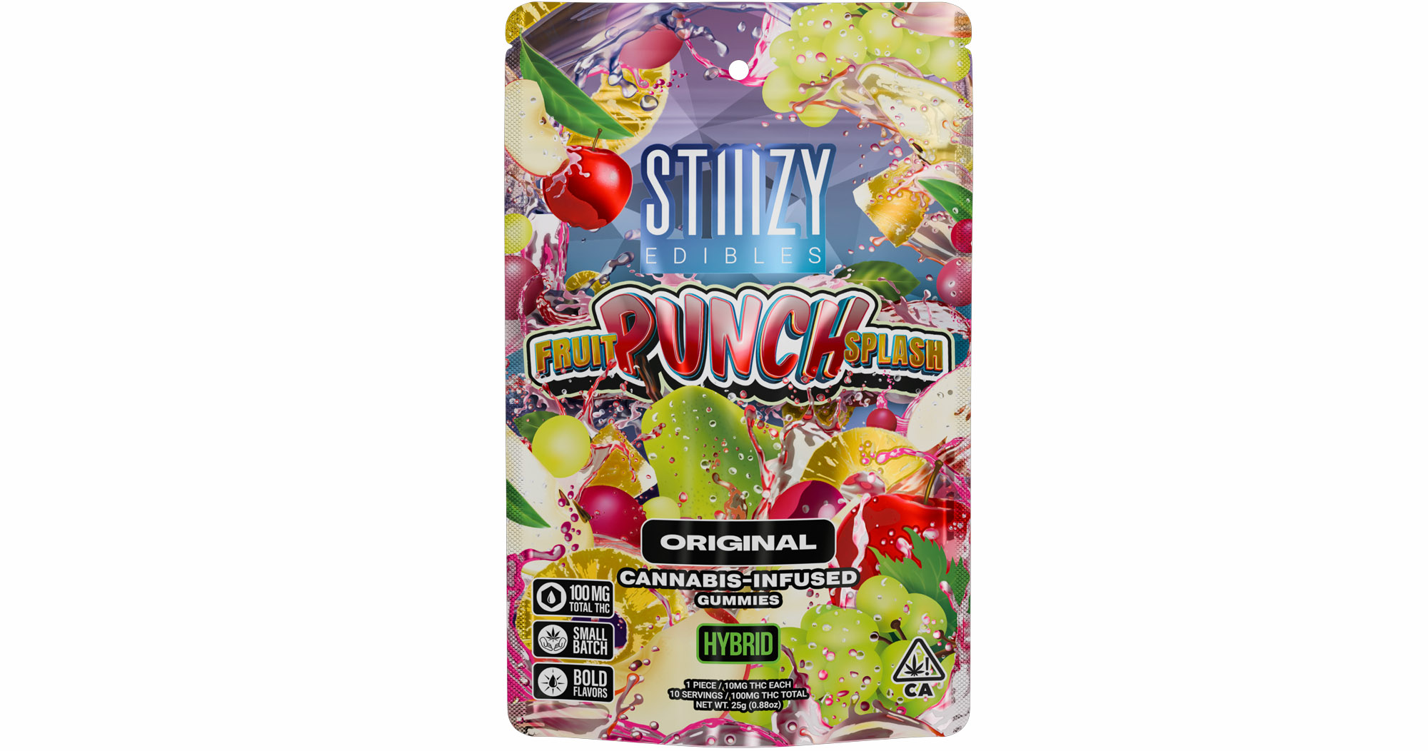 Photograph of product: Stiiizy Fruit Punch Splash 100mg Gummies