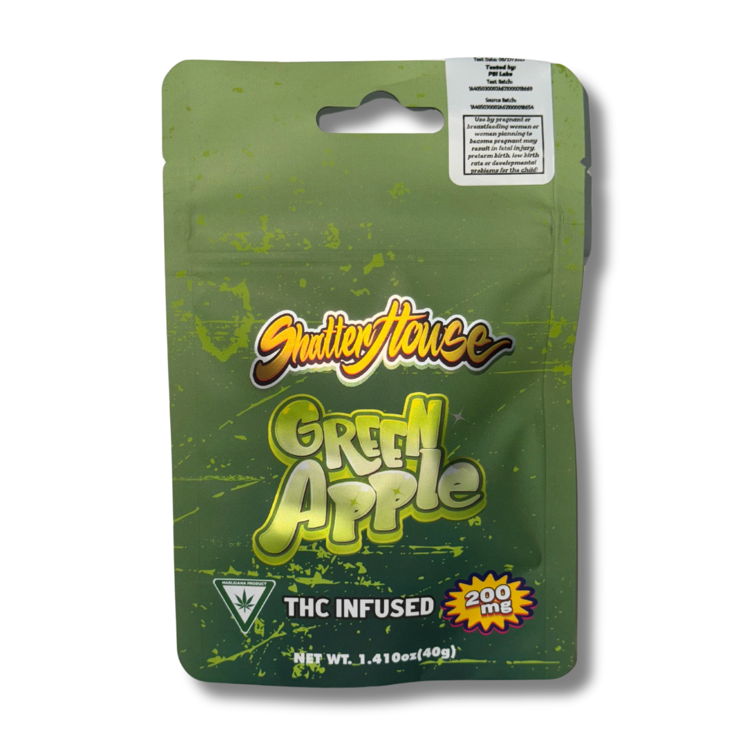 Photograph of product: Shatter House - Green Apple - Gummies - 200mg