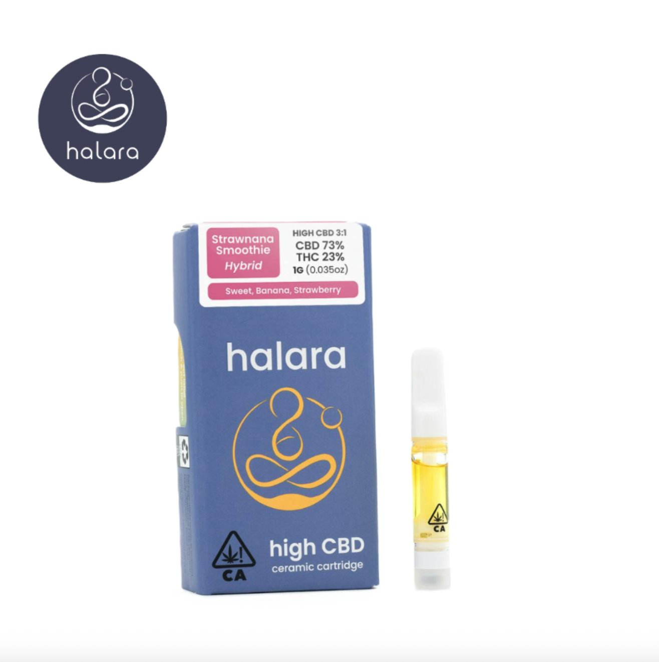 Photograph of product: 3:1 STRAWNANA SMOOTHIE 1G CBD CARTRIDGE
