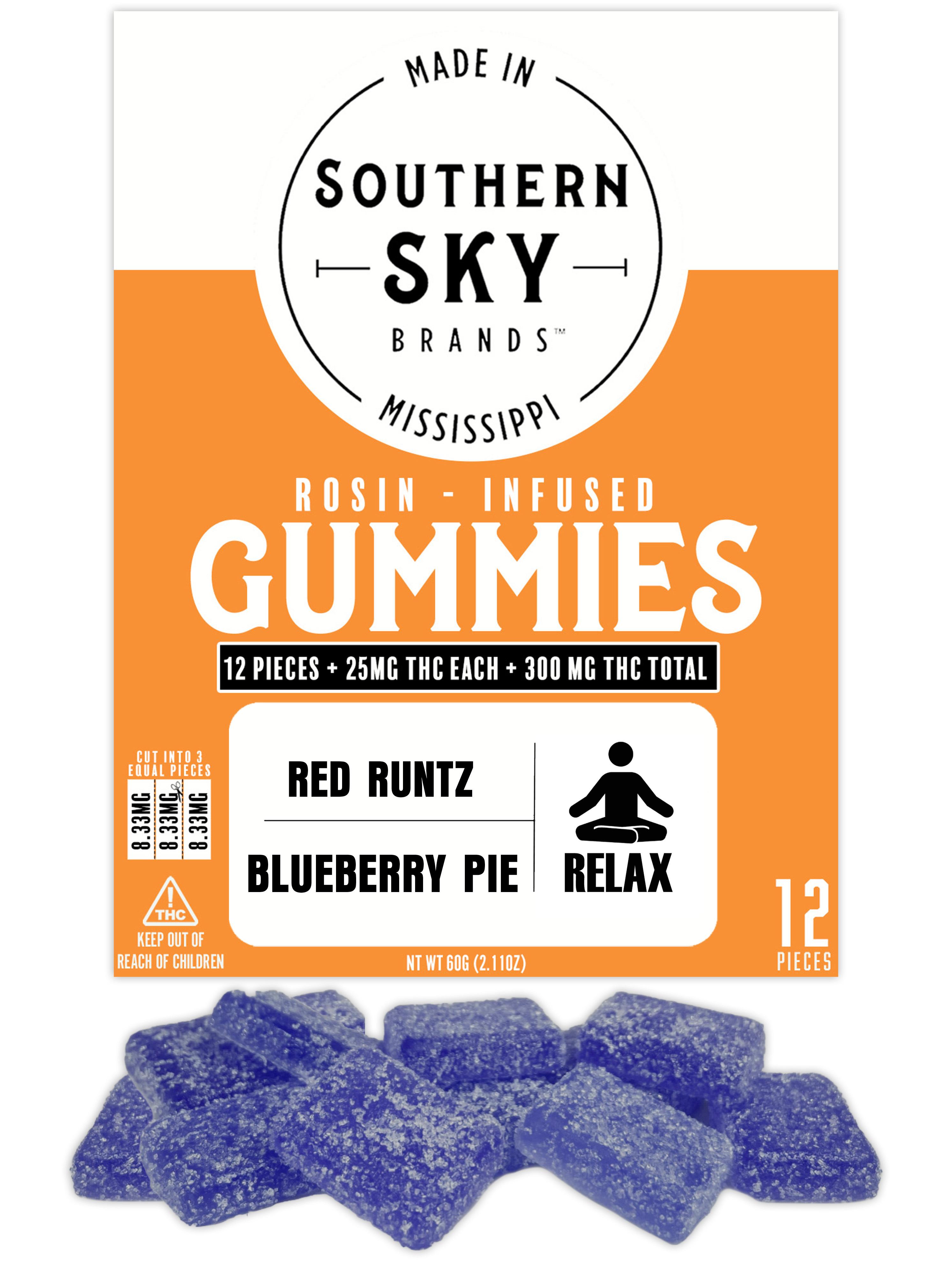 Photograph of product: Blueberry Pie Live Rosin Gummies 300mg