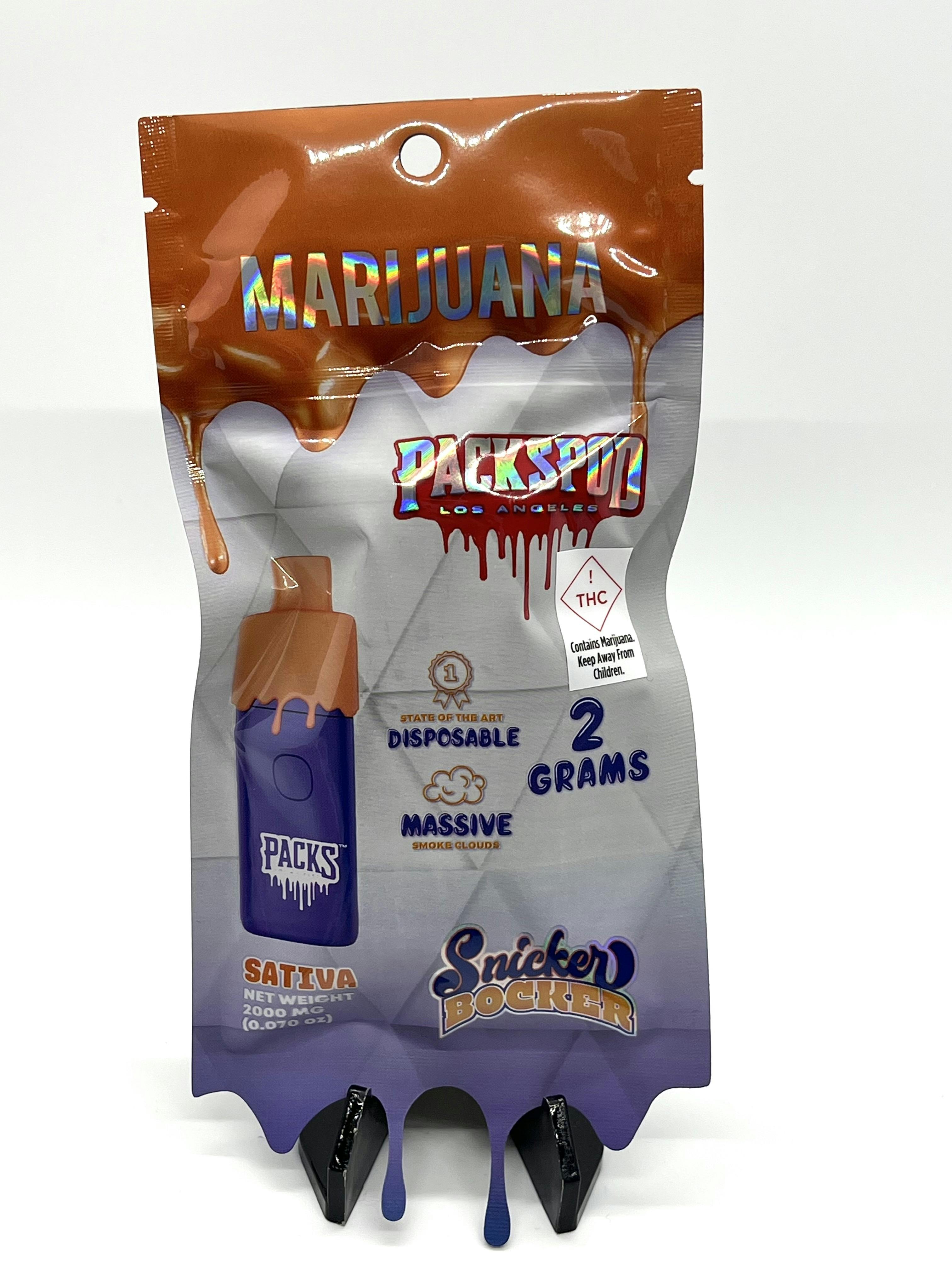Photograph of product: PacksPod Los Angeles | 2 Gram Disposable | Snicker Bocker