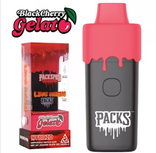 Photograph of product: Packs - Black Cherry Gelato - Live Resin Disposable - (H)