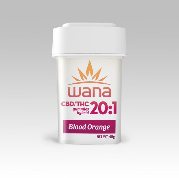 Photograph of product: Blood Orange 20:1 Gummies | 500mg - Wana