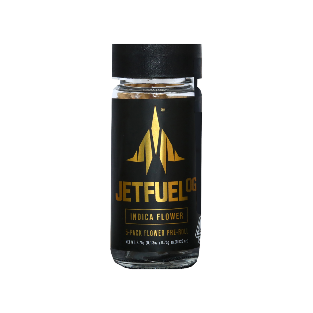 Photograph of product: Cali Lotus - Jetfuel OG (Oui'd) 5pk Prerolls 3.75g