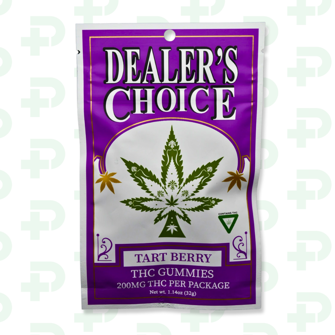 Photograph of product: Dealers Choice 200mg Gummies - Tart Berry