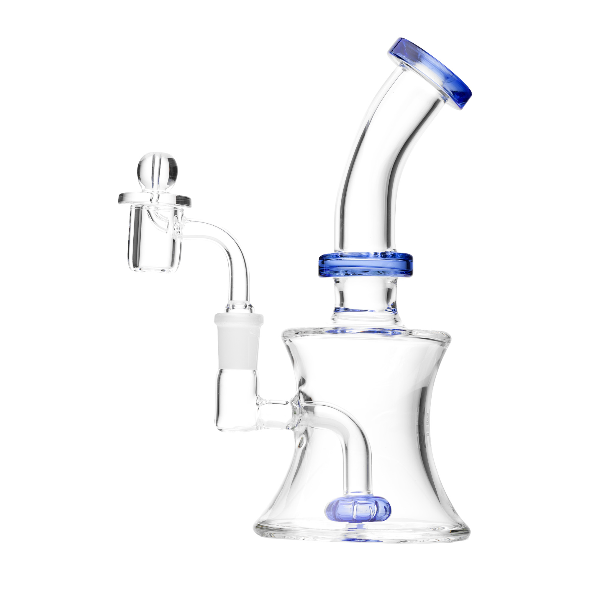 Photograph of product: 8" Oil Can Dab Rig | Clear/Light Blue