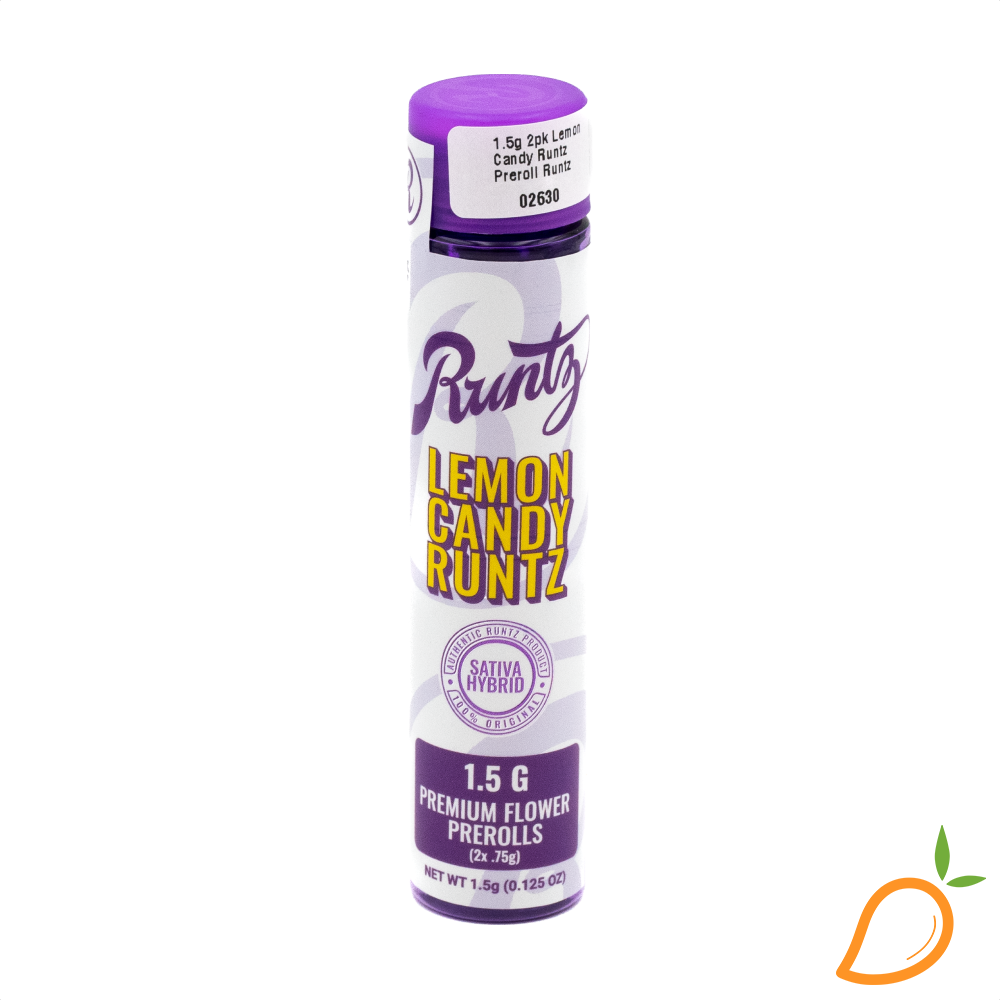 Photograph of product: 1.5g 2pk Lemon Candy Runtz Preroll Runtz