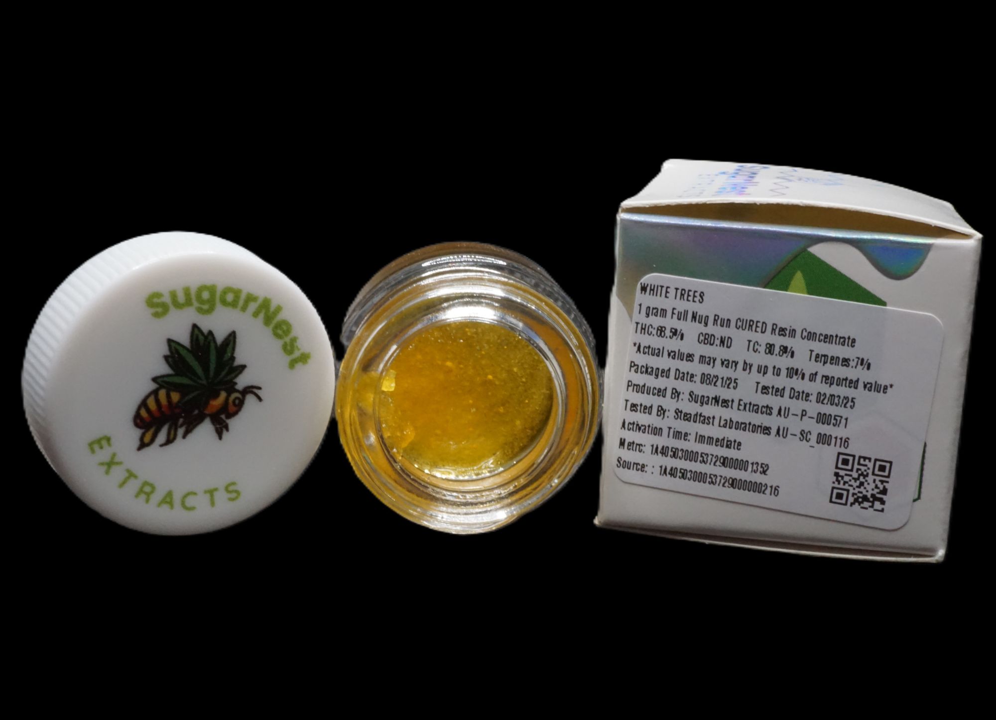 Photograph of product: White Trees Cured Resin 1G