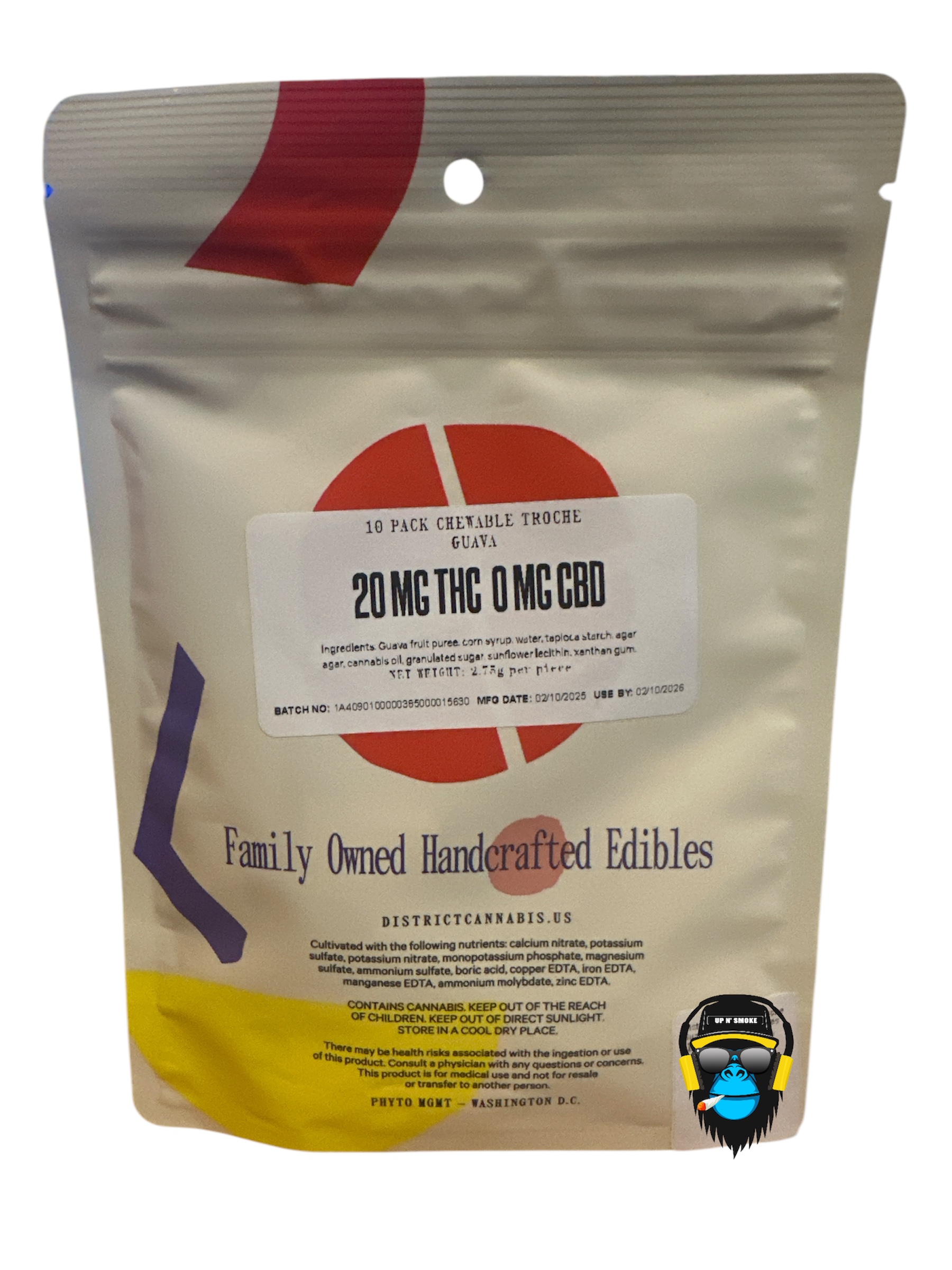 Photograph of product: District Oui'd: Troche Guava 200MG Gummies (10x20mg)
