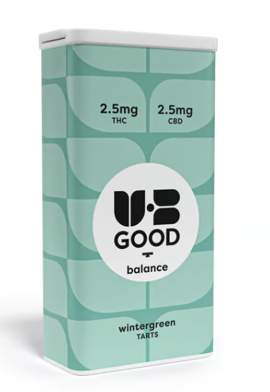 Photograph of product: Balance Tarts Wintergreen 1:1 TH-oui:CBD 110mg -40pk