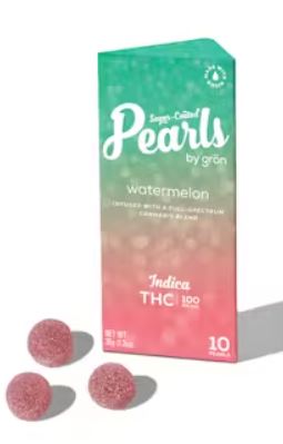 Photograph of product: Gron Watermelon Pearls 10mg x 10-Pack