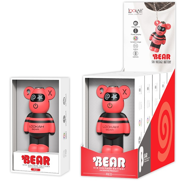 Photograph of product: S&A Battery Lookah Bear 500mAh - Red