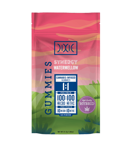 Photograph of product: Dixie Gummies Synergy Watermelon 200mg