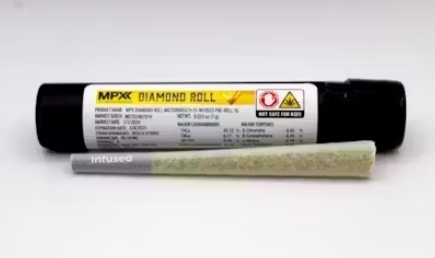 Photograph of product: MPX Diamond Pre-Roll 1g- Tokyo Sunset