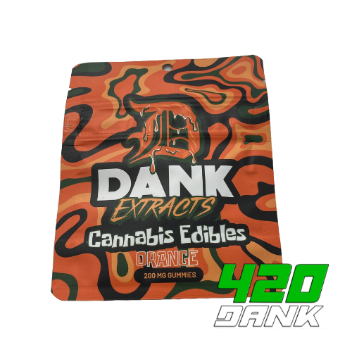 Photograph of product: Dank - 200mg Gummies - Orange (S)