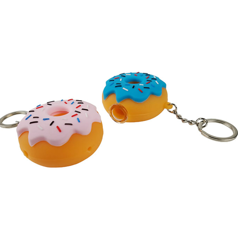 Photograph of product: Hand Pipe | Silicone Donut | Chillum Keychain [2"]