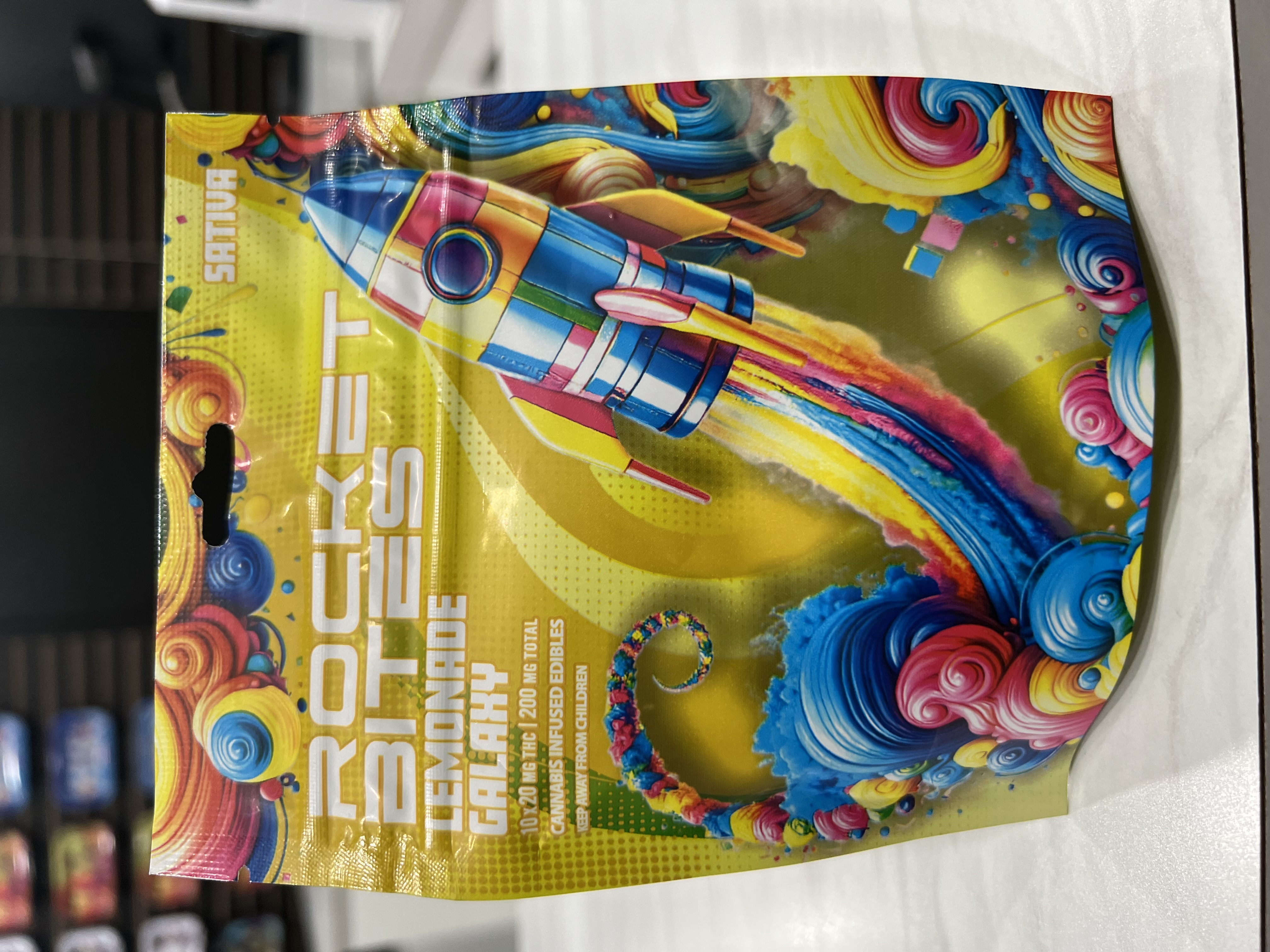 Photograph of product: Rocket Bites - Gummies - Lemonade Galaxy - 200mg