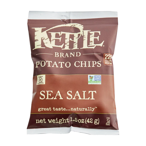 Photograph of product: KETTLE CHIPS SEA SALT