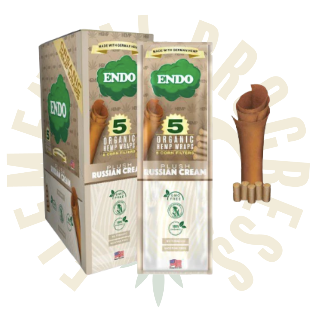 Photograph of Product: Endo Hemp Wraps - Corn Filters Wraps 5pk - Plush Russian Cream