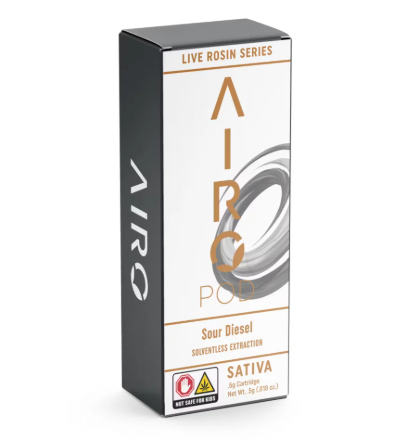 Photograph of product: Airo Solventless | SOUR DIESEL | 0.5G (Oui'd)