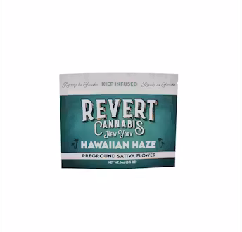 Photograph of product: Revert | Pre Ground Infused Flower | Hawaiian Haze | Kief Infused | 14g | Oui'd | 31.2% TH-oui