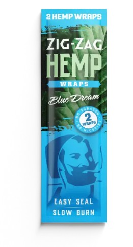 Photograph of product: ZIG ZAG BLUE DREAM HEMP WRAPS | 2CT