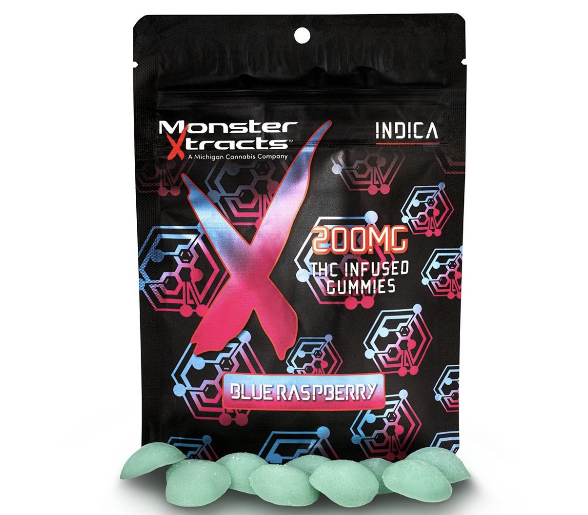 Photograph of product: AU Monster: Blue Raspberry  200mg Gummies (I) (20x 10mg)