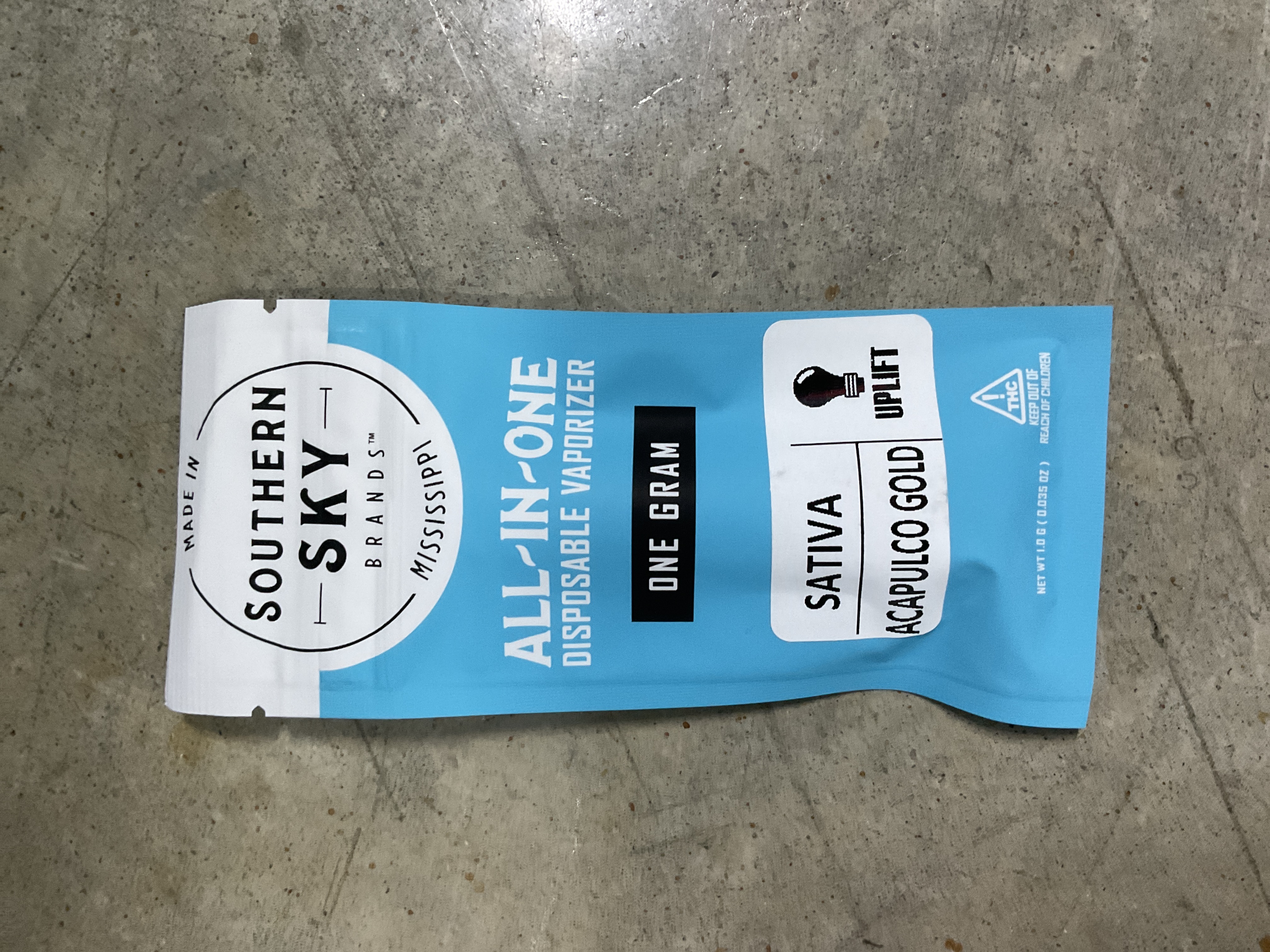 Photograph of product: Southern Sky | 1g | Acapulco Gold | Disposable