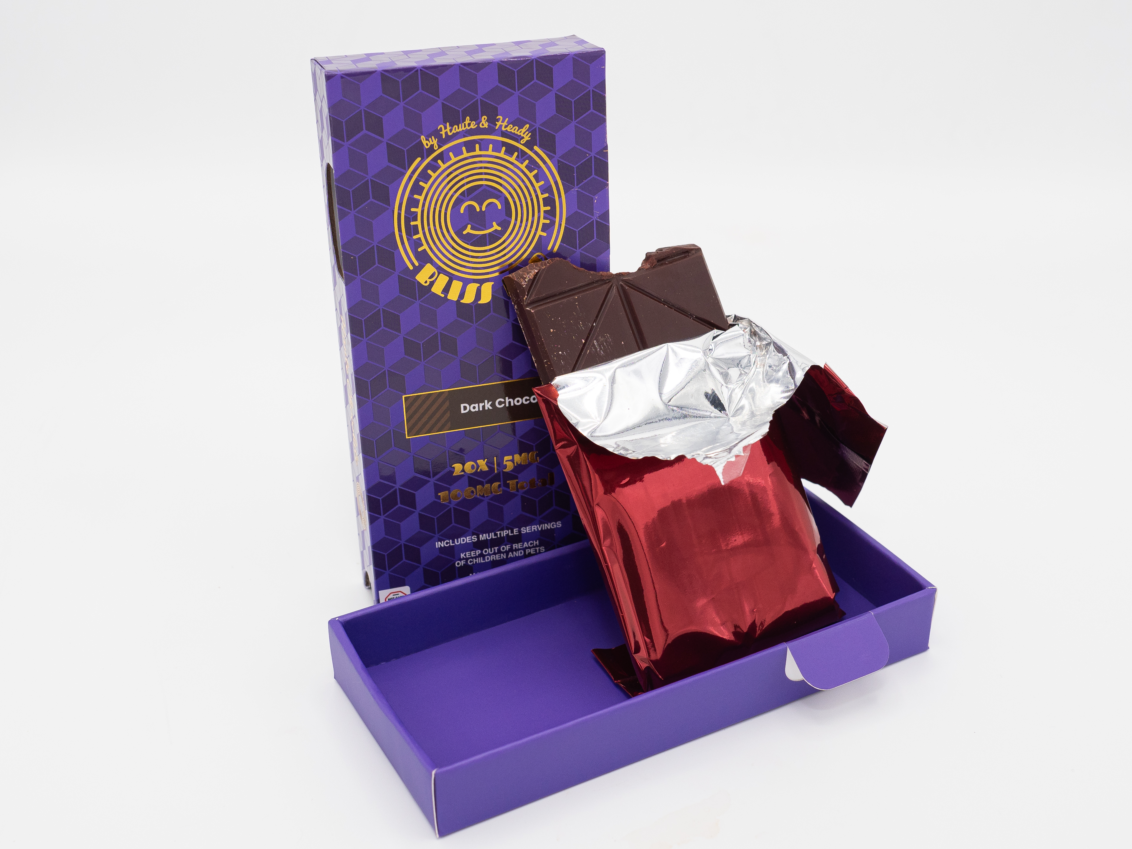 Photograph of product: Bliss Bar - Dark Chocolate - 100mg