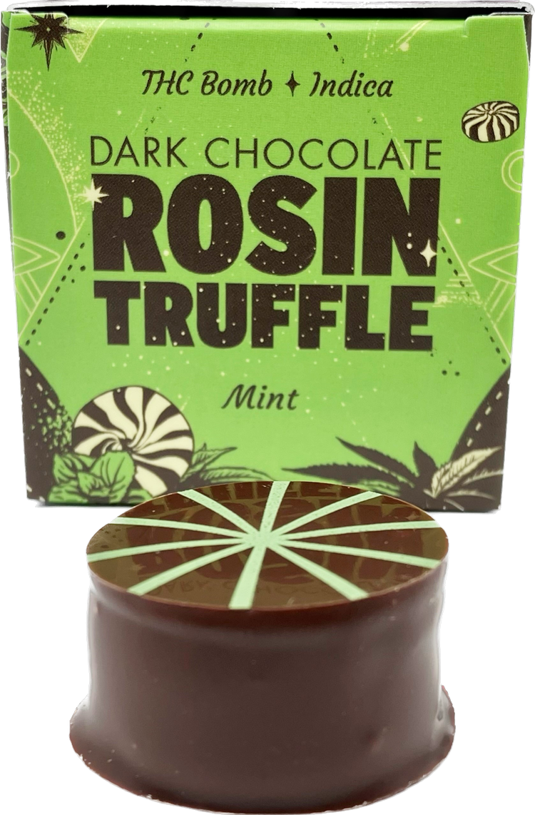 Photograph of product: Crop Circle Chocolate | Mint | Rosin Truffle Single
