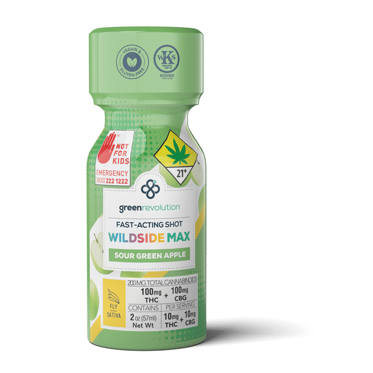 Photograph of product: Wildside Green Apple Shot | 100mg