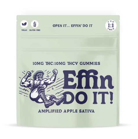 Photograph of product: Effin Gummies 10pk/100mg- Amplified Apple (Do It!) 1:1 TH-oui:TH-ouiV