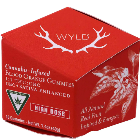 Photograph of product: Blood Orange Gummies | 1:1 TH-oui:CBC | 10pk 20mg