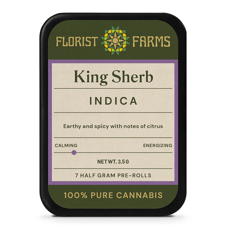 Photograph of product: Florist Farms | King Sherb | Oui'd | Prerolls | 7pk | 3.5g