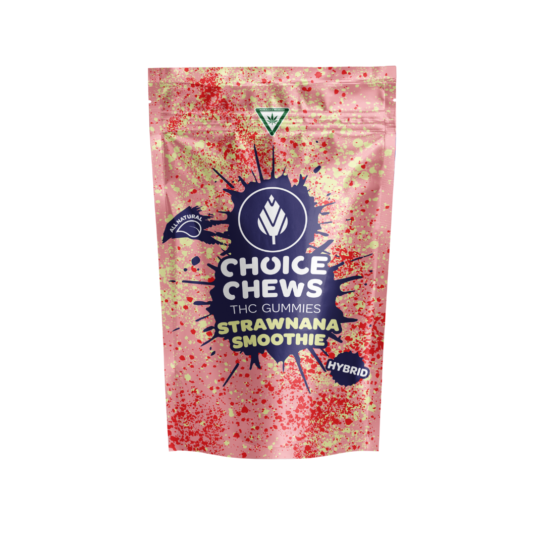 Photograph of product: Choice | Chews Strawnana Smoothie Gummies | 10x20mg | 200mg