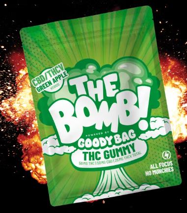 Photograph of product: Gummies | Goody Bag Mini Bombs | Green Apple RSO