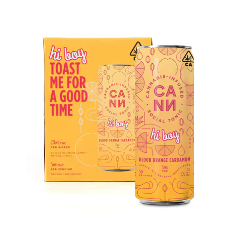 Photograph of Product: HI BOYS BLOOD ORANGE CARDAMOM 4-PACK SELTZER