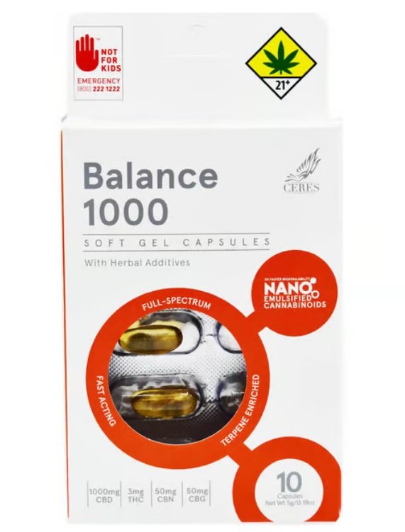 Photograph of product: Ceres Balance 1000 Capsules