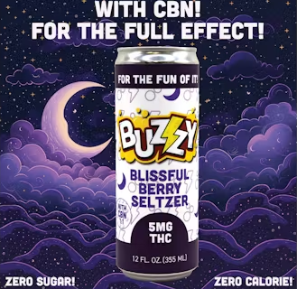 Photograph of product: Blissful Berry | 12oz | 5mg | Seltzer | Buzzy