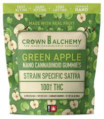 Photograph of product: Green Apple Live Resin Gummy 100mg 2pc Crown B Alchemy