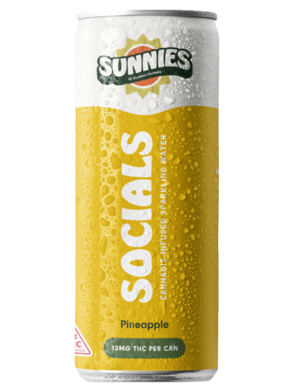 Photograph of product: Pineapple "Socials" Sparkling Water [10mg TH-oui] || Sunnies