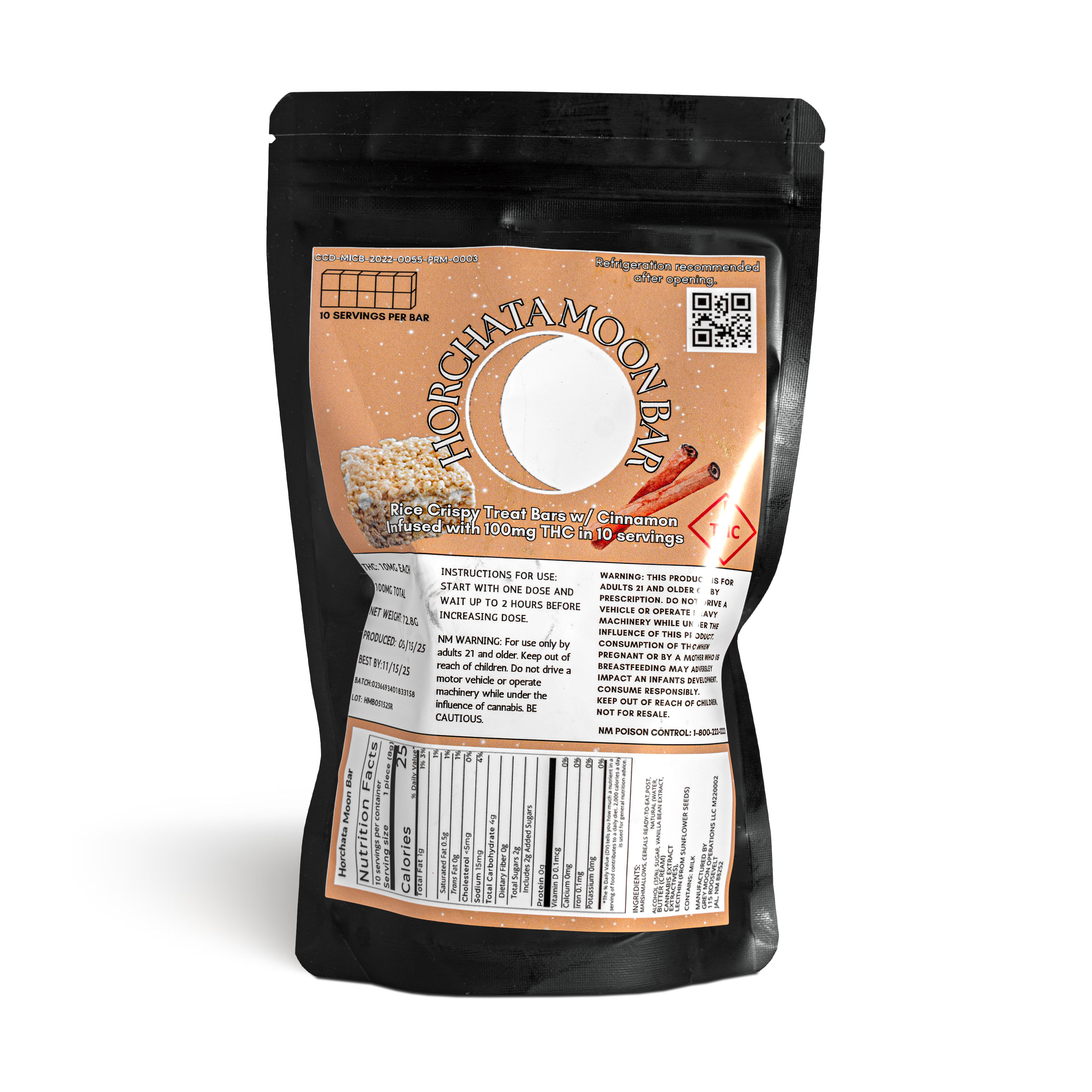 Photograph of product: Horchata Moon Bar - 100mg