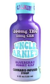 Photograph of product: Uncle Arnies | Blue Nightcap Syrup | 200mg TH-oui : 50mg CBN