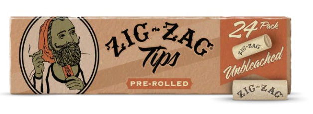 Photograph of product: Zig Zag | Prerolled Unbleached Tips