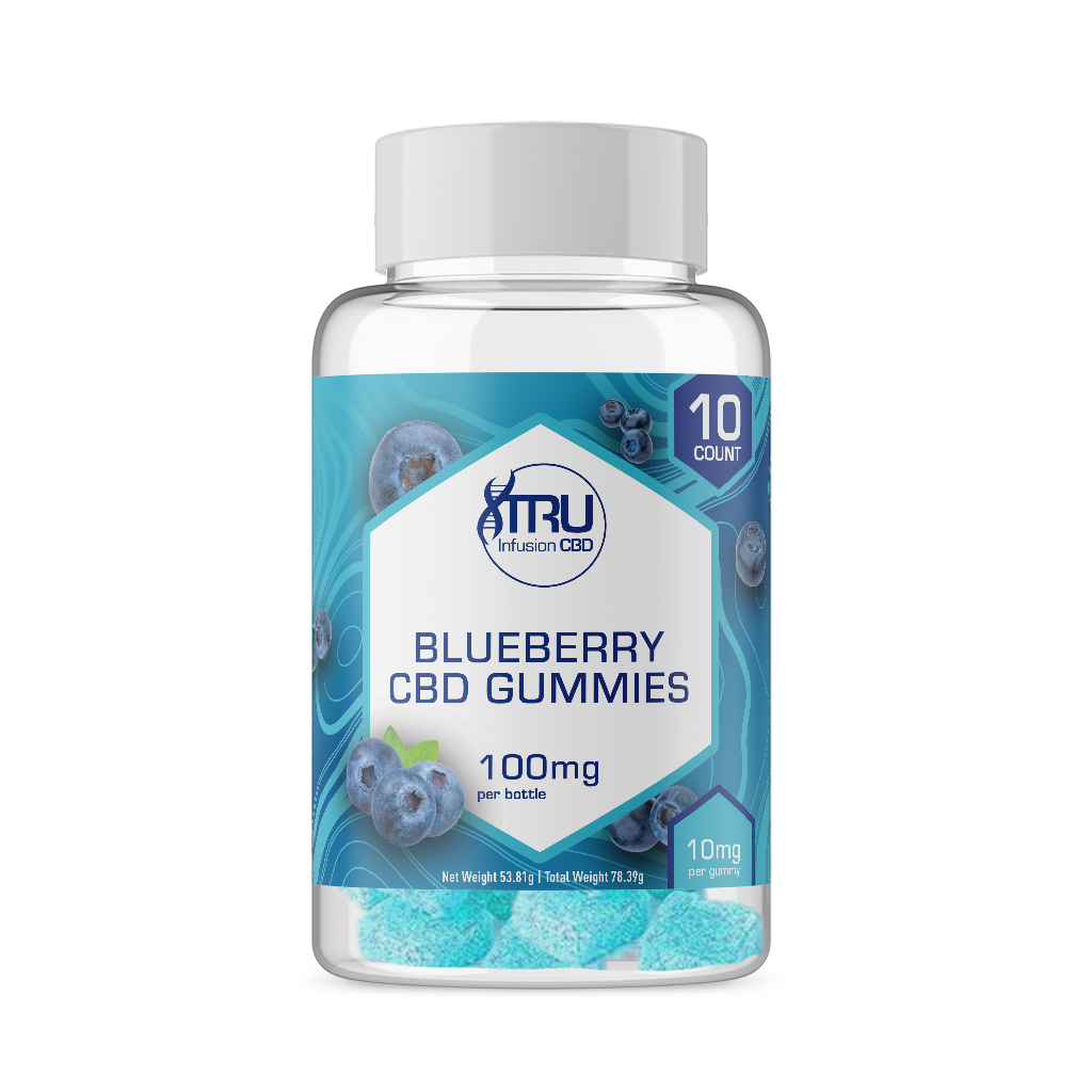 Photograph of Product: TRU INFUSION - GUMMIES - 100MG CBD  - 10PK - BLUEBERRY