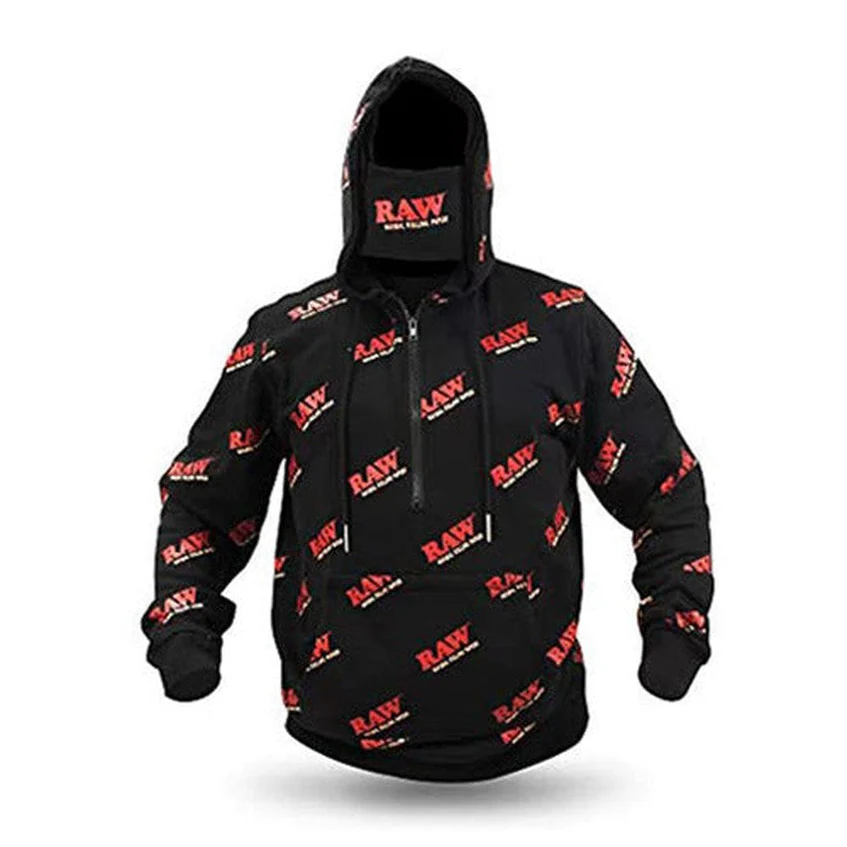 Photograph of product: RAW Life Unisex Rolling Papers X Raw Rollers Zip Hoodie XL