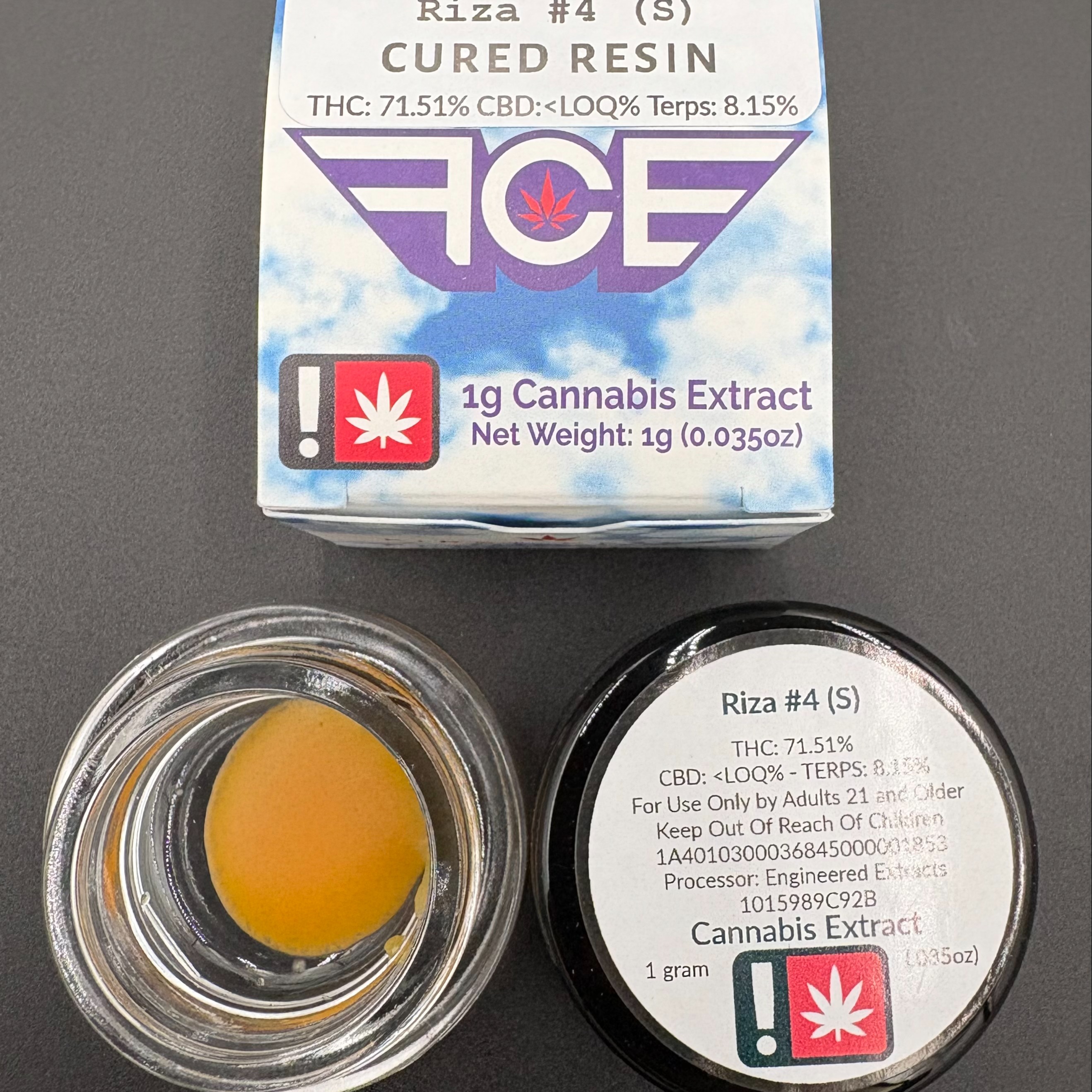 Photograph of product: (Rec) Riza #4 1G Cured Resin  -  FCE