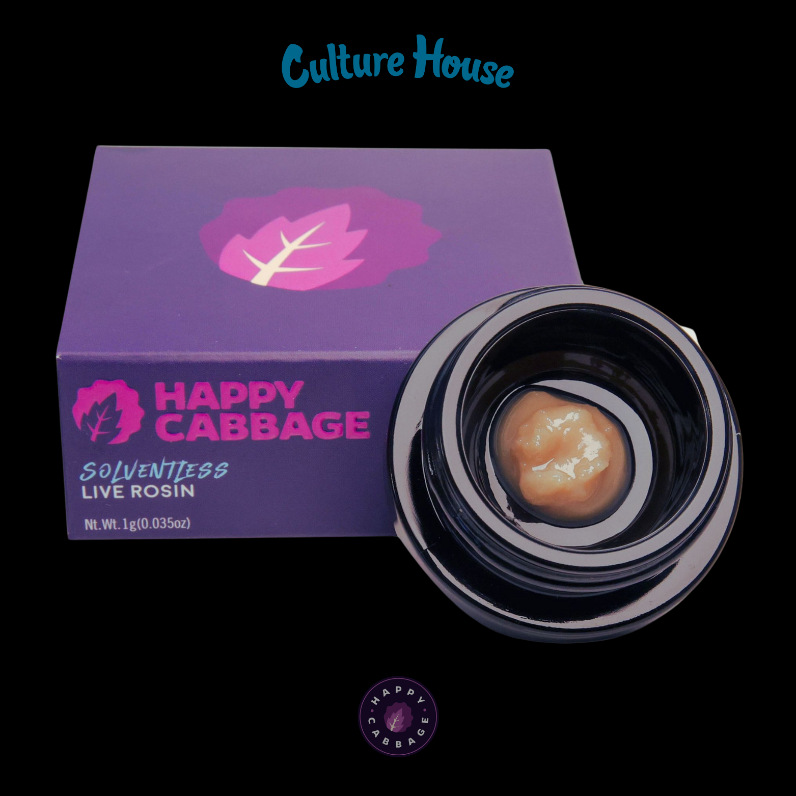 Photograph of product: Happy Cabbage | Grape Bubblegum | Live Rosin
