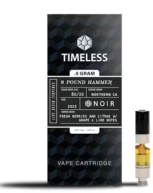 Photograph of product: 9 Pound Hammer | NOIR Vape | .5g